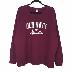 Old Navy Fleece Golden Gate Bridge Logo Sweatshirt